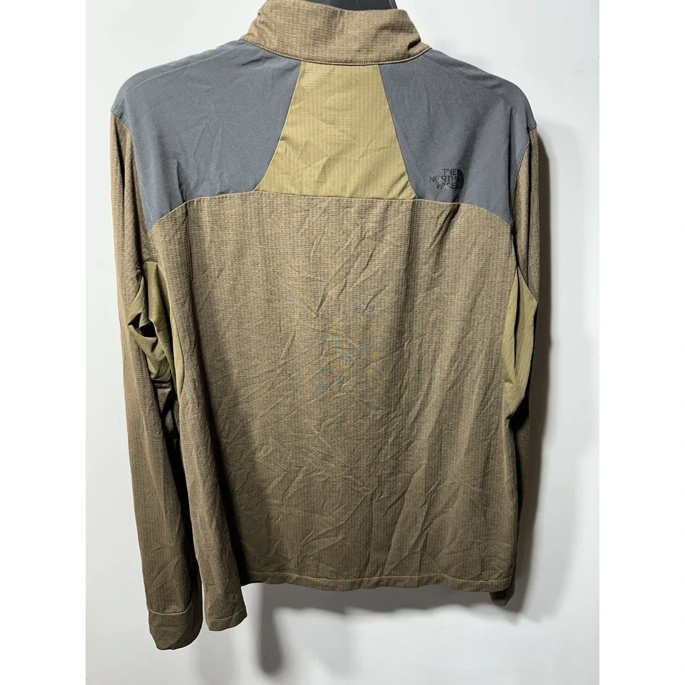The North Face Shirt Mens Med Brown Flash Dry 1/4 Zip Pullover Long Sleeve Base
